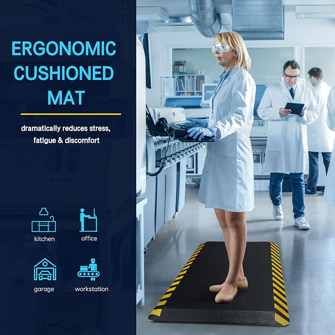 FEATOL Anti Fatigue Mat Industrial, Ergonomic Standing Floor Mat - Image 6