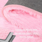 Fluffy Pink Area Rug for Bedroom Living Room Soft 8x10 Fuzzy Washable Rugs - Image 6