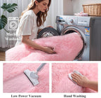 Pink Fluffy 4x6 Area Rugs for Bedroom Girls, Soft Washable Fuzzy Furry Shag Rug - Image 5