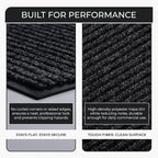 Commercial Door Mat 3'x6' Black, Heavy Duty Industrial Floor Mat - Image 6