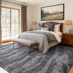 Area Rugs for Living Room, Tie-Dyed 4x6 Feet Soft Fluffy Shagg Plush Rug High - Image 2