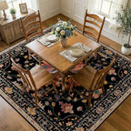 RELEANY Area Rugs Square 8ft Washable Non-Slip, Floral Vintage Distress - Image 2