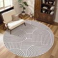 Washable Rug 4ft Area Rugs for Living Room, Abstract Rug for Bedroom, Soft by ROYHOME