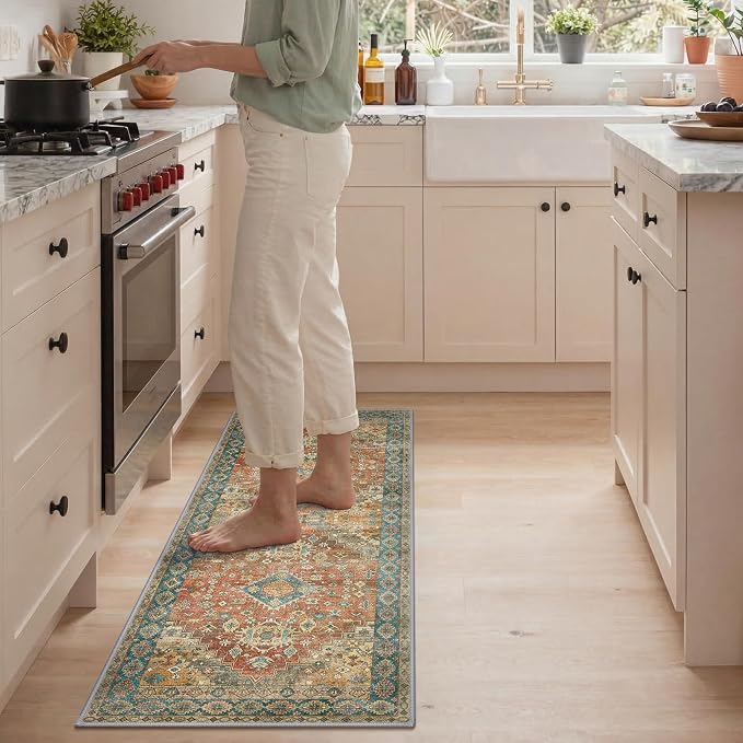 GENIMO Kitchen Rugs Non Slip Washable, Cushioned Standing Mat, Kitchen Runner - Image 5