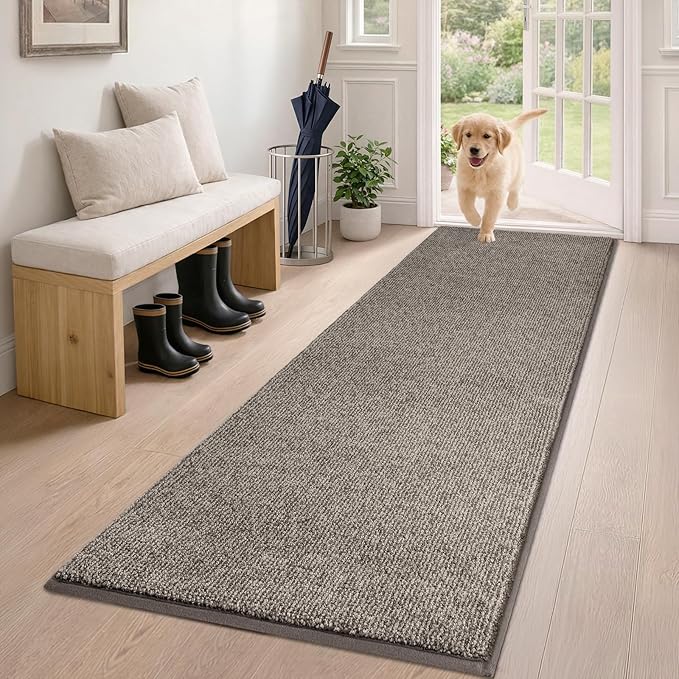 PURRUGS Dirt Trapping Door Mat 24" x 59", Non-Slip Machine Washable Entry Rug by PURRUGS