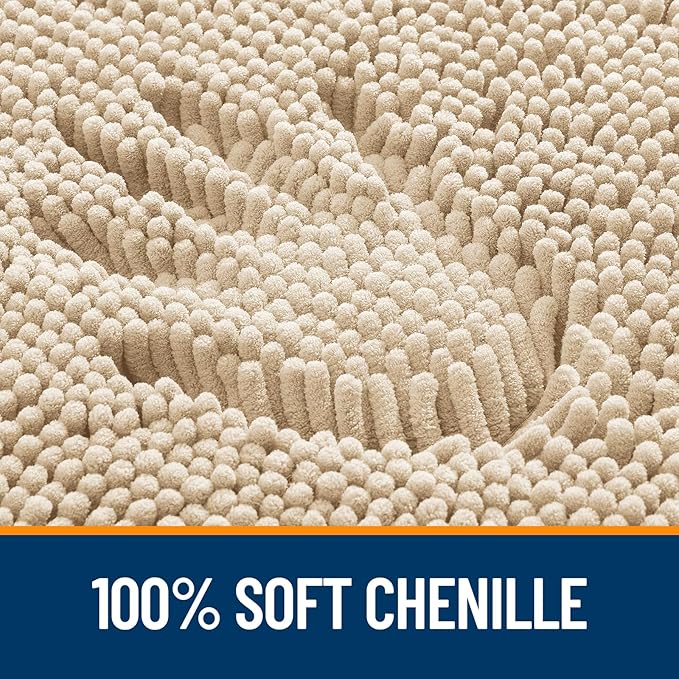 OLANLY Large Bathroom Rugs 70x46, Extra Soft Absorbent Chenille Bath Rugs - Image 3
