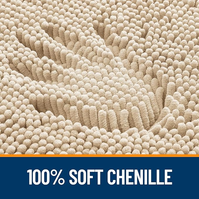 OLANLY Large Bathroom Rugs 40x24, Extra Soft Absorbent Chenille Bath Rugs - Image 3
