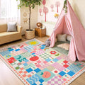 4x6 Washable Kid Bedroom Rug for Girls, Soft Non-Slip Toddler Playroom Carpet by Snoffic