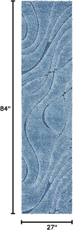 SAFAVIEH Florida Shag Collection Runner Rug - Image 2