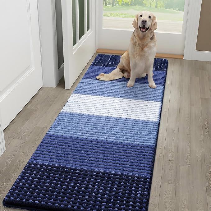 Kitinjoy Indoor Outdoor Door Mat, 59x20 Non-Slip Absorbent Dirt Trapper by Kitinjoy