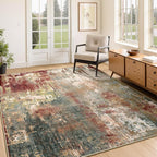 RELEANY Washable Area Rugs 4'x6' Non-Slip Modern Abstract Soft by RELEANY