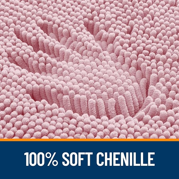 OLANLY Large Bathroom Rugs 47x32, Extra Soft Absorbent Chenille Bath Rugs - Image 3