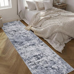 Washable Area Rug 3x14 Entryway Rug: Washable Modern Abstract Soft Thin Rug - Image 2