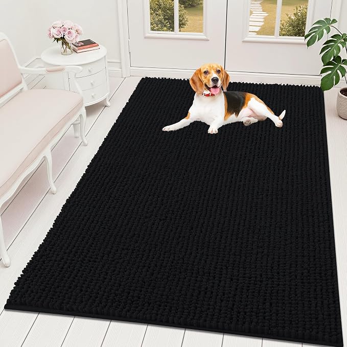 OLANLY Dog Door Mat for Muddy Paws 70x46, Ultra Absorbent Chenille Mud Doormat by OLANLY
