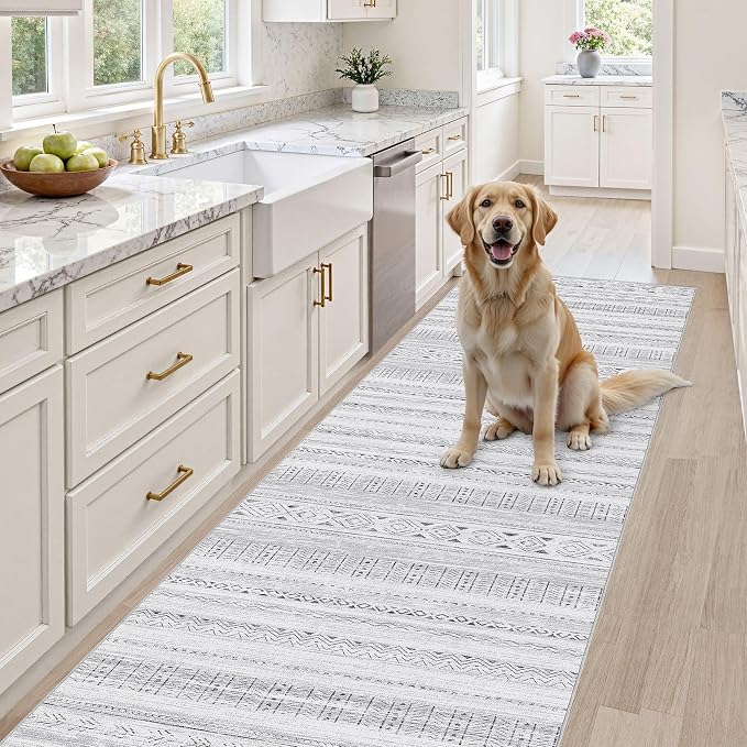 cotiled Hallway 2.6x8 Runner Rugs: Washable Boho Rugs - Image 4