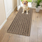 Smiry Dog Door Mat for Muddy Paws 47x17, Absorbent Dirt Trapper, Non-Slip by Smiry