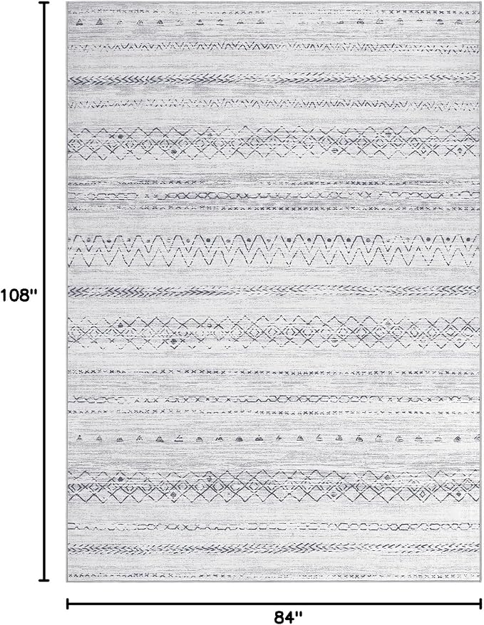 cotiled 7x9 Area Rugs Living Room Rug: Washable Boho Rugs - Image 2