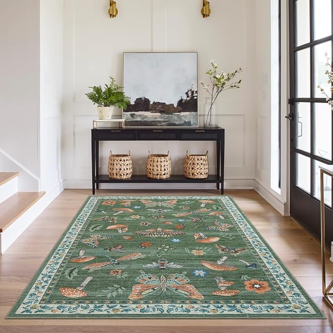 ROYHOME Mushroom Washable Rug 5x7 Area Rugs - Image 9