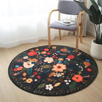 Rugcomf Round Rug 6ft Washable Circle Rug Non Slip Low Pile Boho Floral Small - Image 6