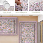 KIMODE Anti Fatigue Kitchen Mats 20"x47"+20"x32", Boho Flora Kitchen Rugs Sets - Image 6