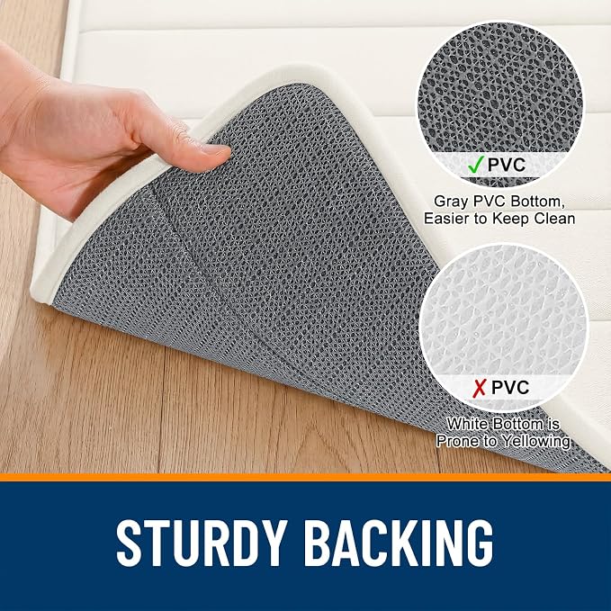 OLANLY Memory Foam Bath Mat 32x20, Super Soft Absorbent Bathroom Rugs, Quick Dry - Image 7