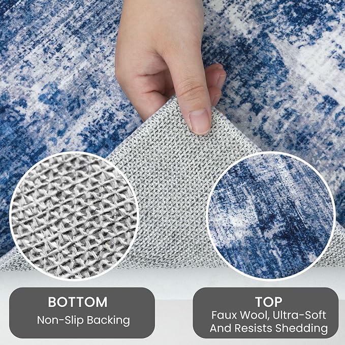 IOHOUZE Abstract Runner Rug 2x4 Ft Entryway Rugs Washable Door Mat Indoor - Image 4