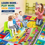ABC Kids Play Rug, Non-Slip Classroom Carpet, 78.7" x 59" | Colorful ABC pattern - Image 3