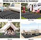 Smiry Outdoor Rug 8x10 ft, Waterproof Reversible Plastic Straw Rugs, Boho - Image 8