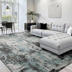 RELEANY Washable Area Rugs 7'x9' Non-Slip Modern Abstract Soft - Image 2