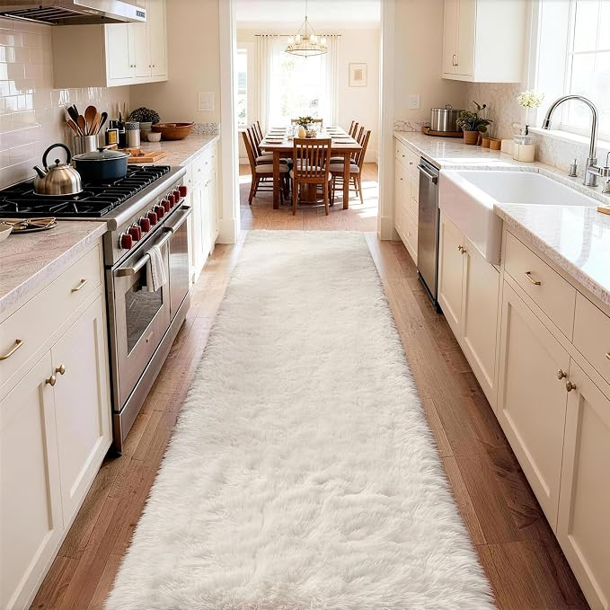 Ophanie Runner Rug for Hallway, 2.5x12 Washable Non-Slip Fluffy Soft Bedside - Image 3