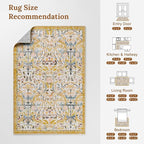 AMTOVO 8x10 Washable Area Rugs for Living Room, Non-Slip&Non-Shedding Large - Image 7