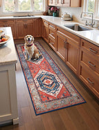 SERISSA Boho Washable Runner Rug, 2x5 Non-Slip Vintage Rust Hallway Kitchen by SERISSAHomeDecorCollection