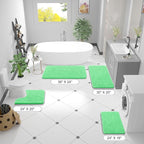 OLANLY Bathroom Runner Rugs 44x24, Soft Absorbent Chenille Bath Rugs, Rubber - Image 3