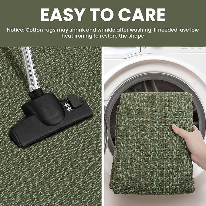 IOHOUZE Small Area Rug 2x3 Washable Woven Rugs - Image 5