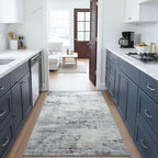 Toneed Abstract Area Rug Modern Washable Rug Soft Non Slip Rug Low Pile - Image 4