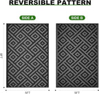 RURALITY Outdoor Rugs 5x8 Feet for Patios Clearance, Plastic Straw Waterproof - Image 2