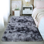 KICHOWUA 3x5 Dark Grey Fluffy Shag Rug by KICHOWUA
