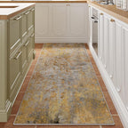 Beige Gold Rug Runners for Hallways Kitchen Non Slip Washable 2x6 Entryway - Image 2