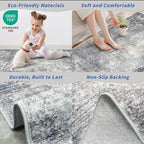 2x10 ft Washable Hallway Runner Rug – Non-Slip Stain-Resistant Low-Pile Long - Image 4