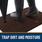 OLANLY Dog Door Mat for Muddy Paws 54x32, Absorbs Moisture and Dirt, Absorbent - Image 2