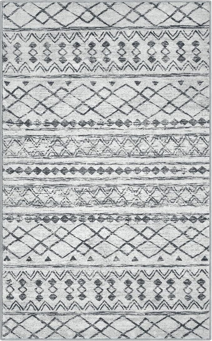 KUTA Washable Non-Slip Rugs for Entryway 2x3, Ultra Soft Vintage Geometric - Image 9