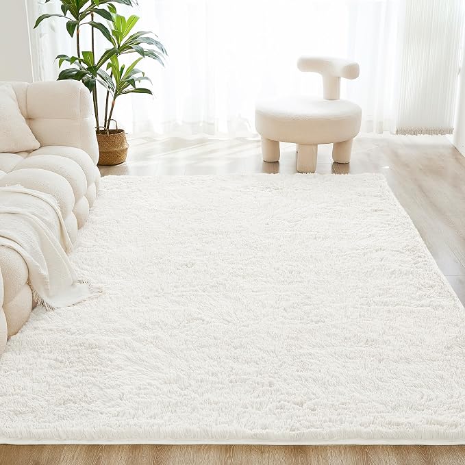 Litanika 9x12 Shag Area Rug for Living Room Bedroom, Non-Shedding Modern Indoor - Image 2