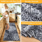 HEBE Washable Hallway Runner Rug 2'x 5' Non Slip Kitchen Rugs Runner, Low Pile - Image 5