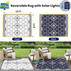 Lighted Outdoor Rug 8x10 ft, Solar Powered Patio Rug - Image 2