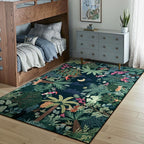 LIVEBOX Washable Jungle Dark Green Rug 5x7 - Image 7