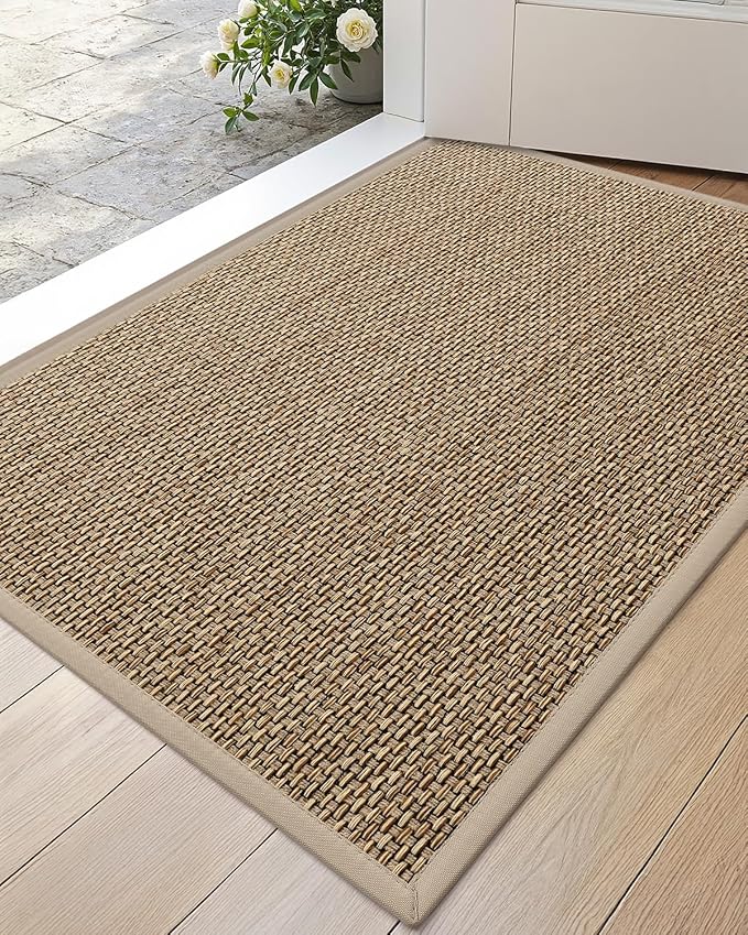 DEXI Ultra Thin Entryway Indoor Door Mat 24x36, Non Slip Rubber Backing Inside by DEXI