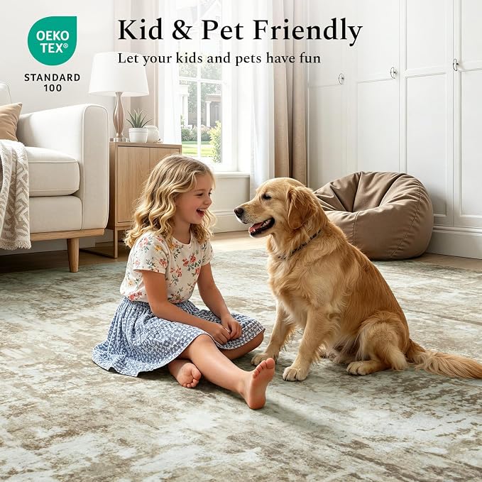 8x10 Area Rugs for Living Room, Washable Large Rug - Image 5