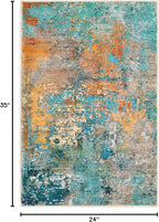 Lahome 2x3 Rugs for Entryway Indoor Entrance, Small Kitchen Rug Non Slip - Image 2