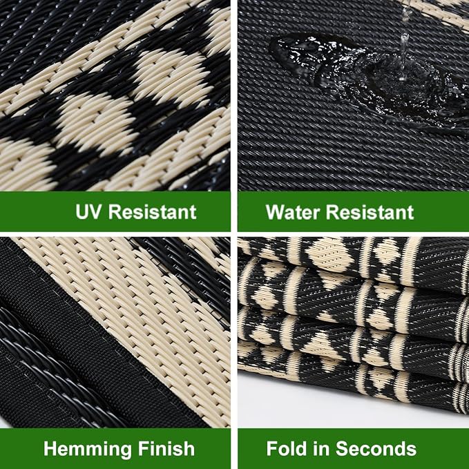 RURALITY Outdoor Rugs 8x10 Waterproof - Image 4