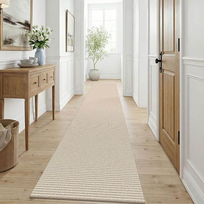 KOZYFLY Cotton Runners for Hallway 3x9, Wide Washable Runner Rug, Woven Non - Image 8